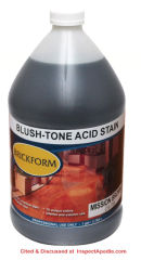 Blush-Tone Acid Stain for concrete - from Brickform - cited & discussed at InspectApedia.com