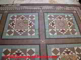 Ceramic tile on concrete, antique floor in Buenos Aires, Argentina (C) Daniel Friedman