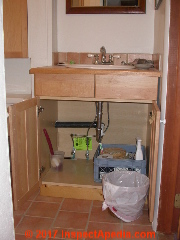 Repair to water damaged base cabinet (C) Daniel Friedman