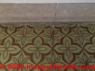 Ceramic floor tile in Italy - asbestos?(C) InspectApedia.com SF