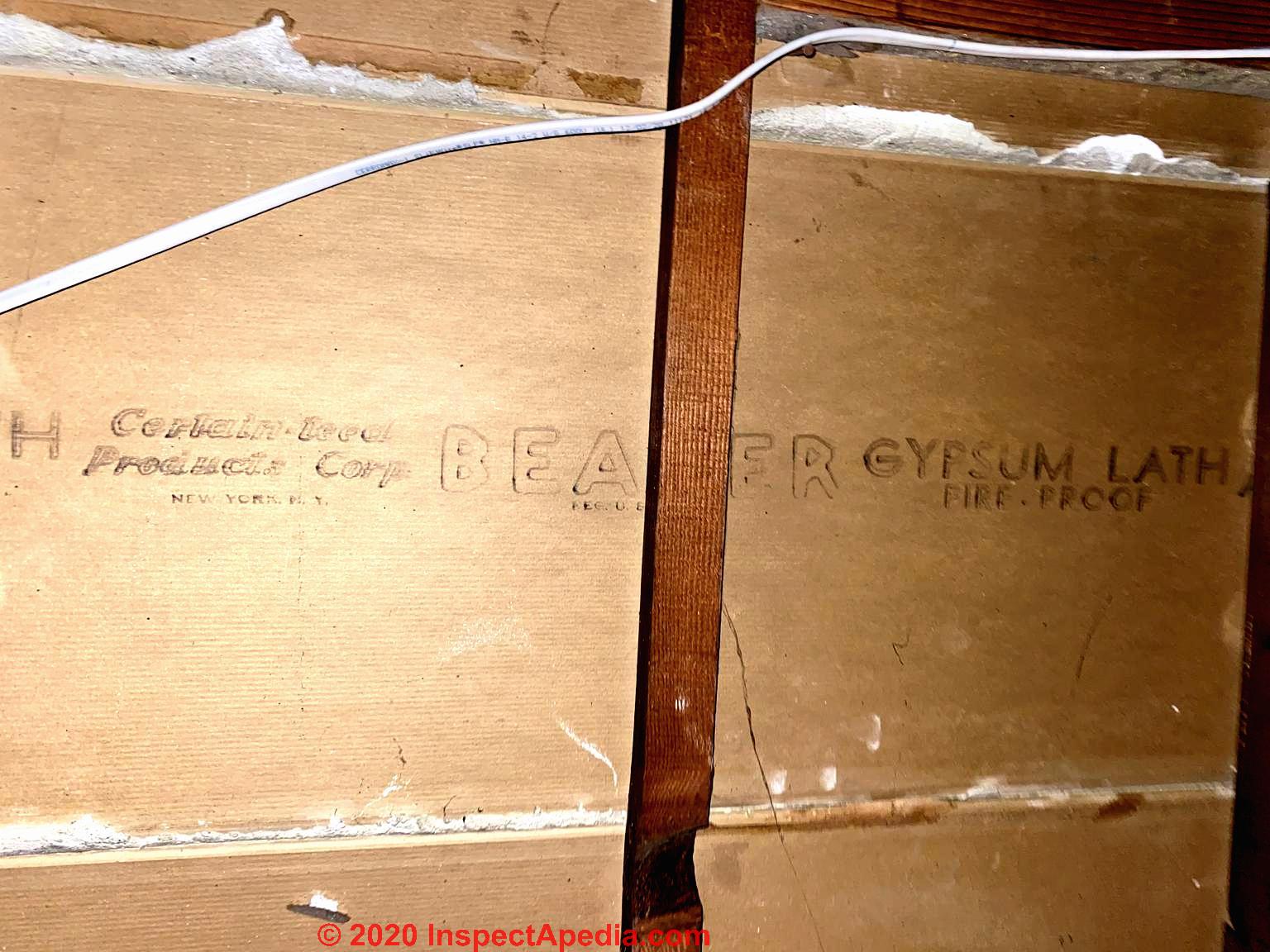 Drywall Identification Stamps, markings, numbers help ID drywall products