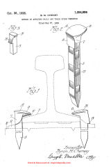 Cheney RR spike patent  image at InspectApedia.com