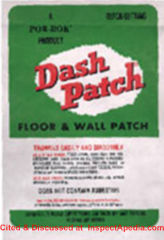 Dash Patch Ooriginal in 25 lb bag suitable for plaster repairs cited & discussed at Inspectapedia.com