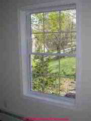 Double hung window shown from the building interior (C) Daniel Friedman