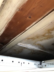 Fiberboard layer of ceiling in an old Catskilll NY home (C) InspectApedia.com AR