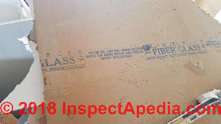 Fiberglass-reinforced drywall (C) InspectApedia.com
