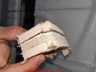gypsum and rock lath layers (C) InspectApedia.com Lucas