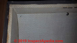 Antique fabric covered wood chest (C) InspectApedia.com J.H.