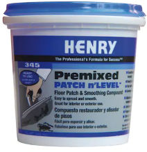 Henry floor leveling compound cited & discussed at InspectApedia.com