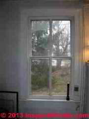 Antique window that woudl benefit from an interior storm (C) Daniel Friedman