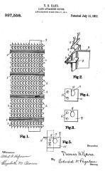 Kane Lath Attaching Device US Patent 997559 at InspectApedia.com