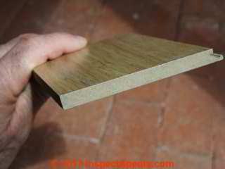 Vinyl laminate flooring © D Friedman at InspectApedia.com 