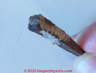 Norwegian square cut headless nail may be a sprite (C) InspectApedia.com 