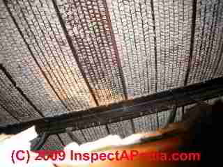 Expanded metal lath exposed (C) Daniel Friedman