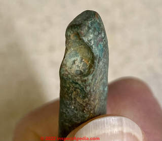 Portland Maine found bronze spike (C) InspectApedia.com St