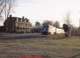 Cary North Carolina rail road depot  (C) InspectApedia.com Katherine