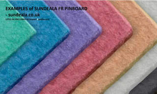 Sundeala FR board examples of colours - sundeala.co.uk cited and Discussed at InspectApedia.com
