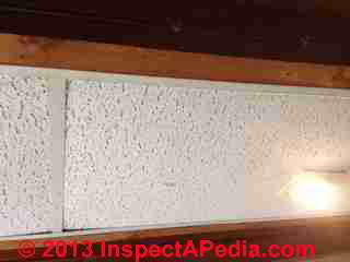 Suspended ceiling asbestos query (C) HT InspectApedia