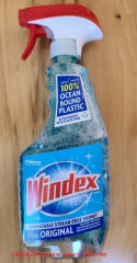 Windex glass cleaner is not a disinfectant - cited & discussed at InspectApedia.com