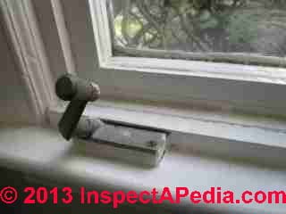 Window crank, casement ca 1970, Haddonfield New Jersey © Daniel Friedman