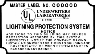 Lightning protection system details for wind generators, Underwriters Laboratories (C) InspectAPedia