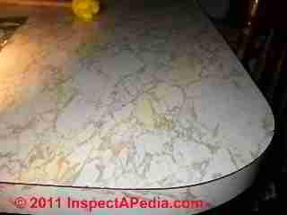 Photo of mold on plastic laminate countertop (C) Daniel Friedman