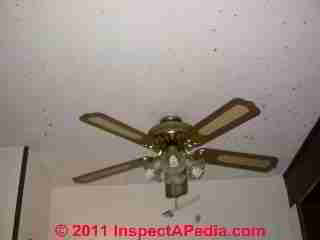 Photo of mold on ceiling fans(C) Daniel Friedman