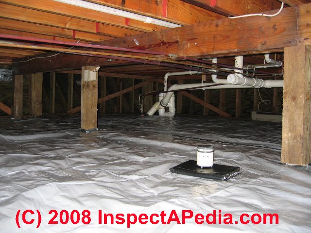 mold crawl space dirt spaces walls floors flooded dry barrier vapor wet poly soil plastic dryout cleanup retrofit finding buildings