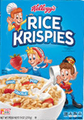 Kellog's Rice Krispies cereal, the famous origina of "Snap Crackle and Pop" cited & discussed at InspectApedia.com