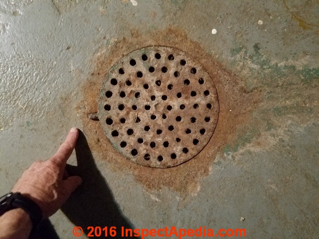 basement floor drain cover rusted