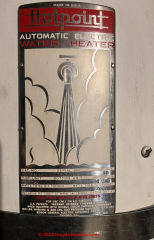 1950 Hotpoint water heater (C) InspectApedia.com Shary