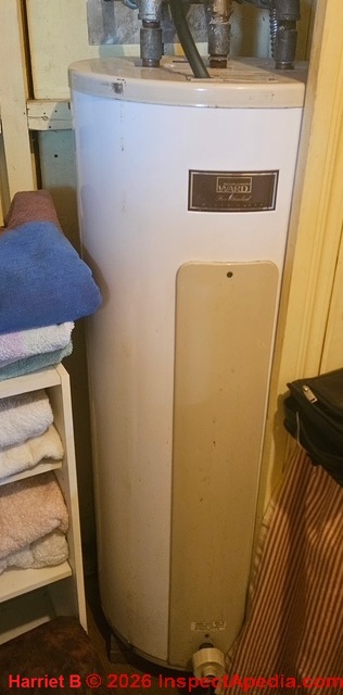 1970 Wards Signature 500 Electric Water Heater (C) InspectApedia.com HB