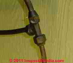 Flare fitting © D Friedman at InspectApedia.com 