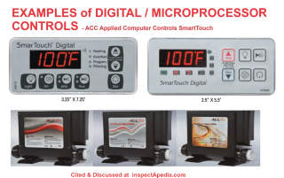 Digital or microprocessor based spa or hot tub controls - from ACC Applied Computer Controls, cited & discussed at InspectApedia.com