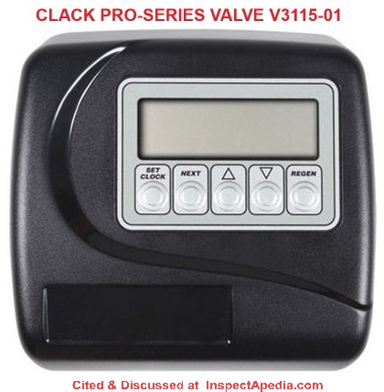 Clack Pro-Series Valve V3115-01 Control Head - manual at InspectApedia.com