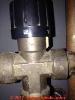 Danfoss anti-scald TMV mixing valve repair (C) InspectApedia.com GS