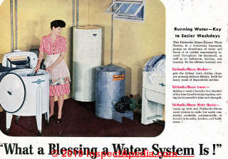 Fairbanks Morse Water Heater advertisement (C) InspectApedia.com