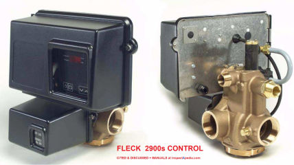 Fleck 2900 Sofetner Control Head & Manuals at InspectApedia.com