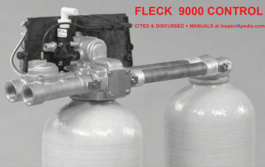 Fleck 9000 Water Softener Control identification & manual at InspectApedia.com + manuals