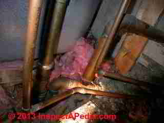 Frozen bath water supply piping (C) Daniel Friedman