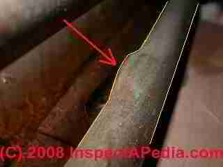 Frozen heating baseboard pipe (C) Daniel Friedman