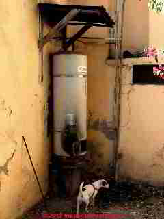 LP Gas water heater fire (C) Daniel Friedman Gogorron San Luis Potosi Mexico