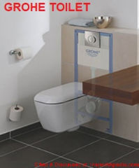 Grohe Wall Mount Concealed In-Wall Tank Toilet at InspectApedia.com