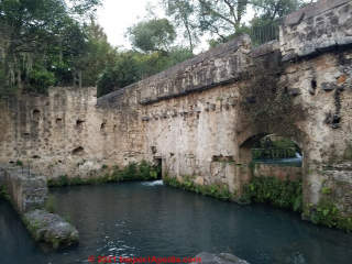 Cascaded antique swimming pools, Hidagalgo, San Migel Regla (C) Daniel Friedman at InspectApedia.com