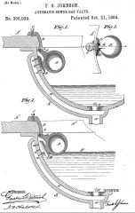 Johnson plumbing trap patent 1884 cited at InspectApedia.com