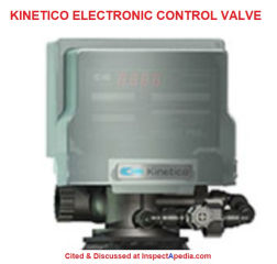 Kinetico electronic control  valve cited at Inspectapedia.com