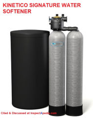 Kinetico Signature water softener manual instructions operation cited & discussed at InspectApedia.com