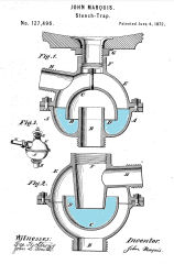 Bell Trap patent discussed at InspectApedia.com