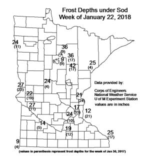 Frost depth and ice data for Minnesota define when it's safe to turn water on to a seasonal cabin (C) InspectApedia.com