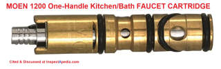 Moen 1200 faucet cartridge replacement at InspectApedia.com
